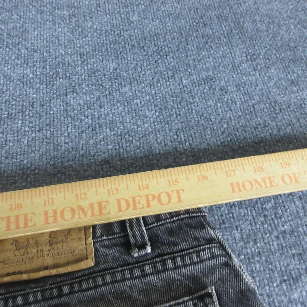 VINTAGE Levis 550 Jeans Mens 30x32 Gray Orange Tab Denim Distressed Straight 80s
